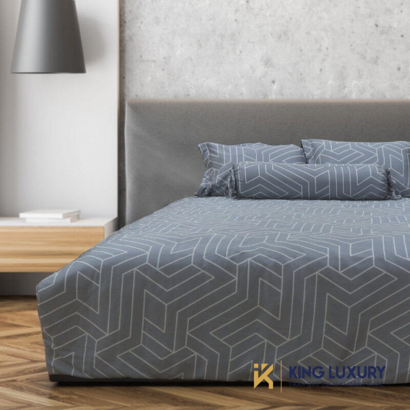 Bộ chăn ga Katakura Tencel Pro Mê Cung Xám