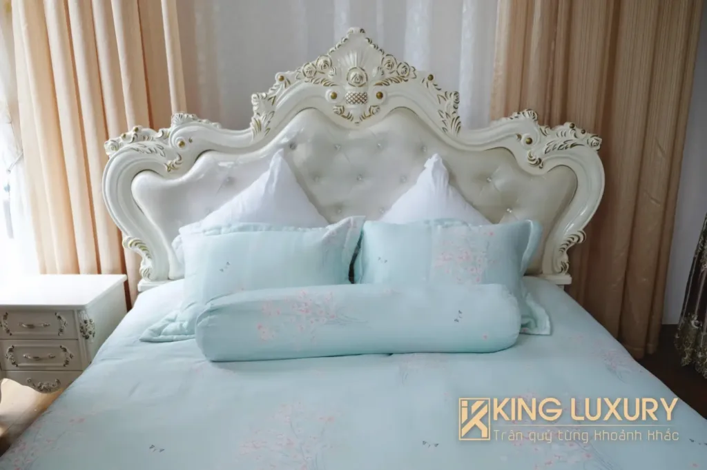 Katakura Tencel Hoa đào Xanh