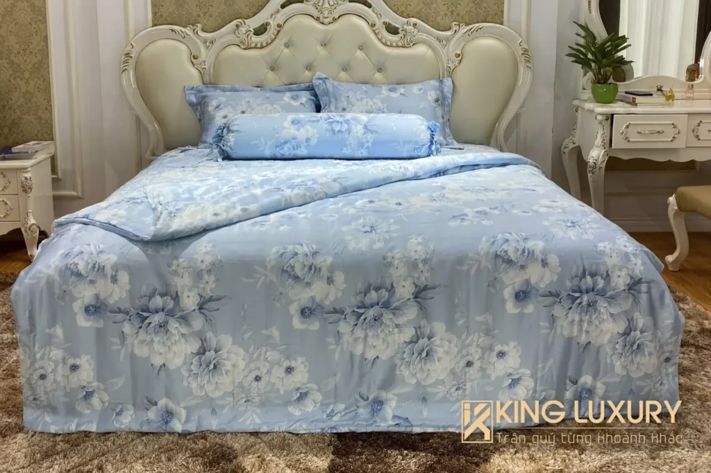 Tencel Pro Mẫu Đơn Xanh