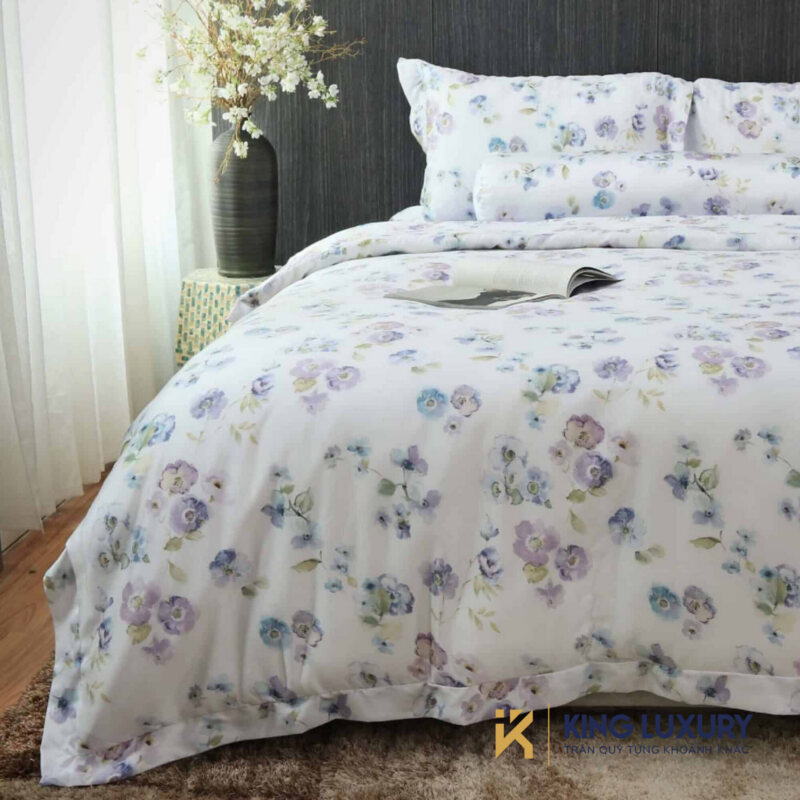 Bộ chăn ga Katakura Tencel Vườn Hoa Rực Rỡ