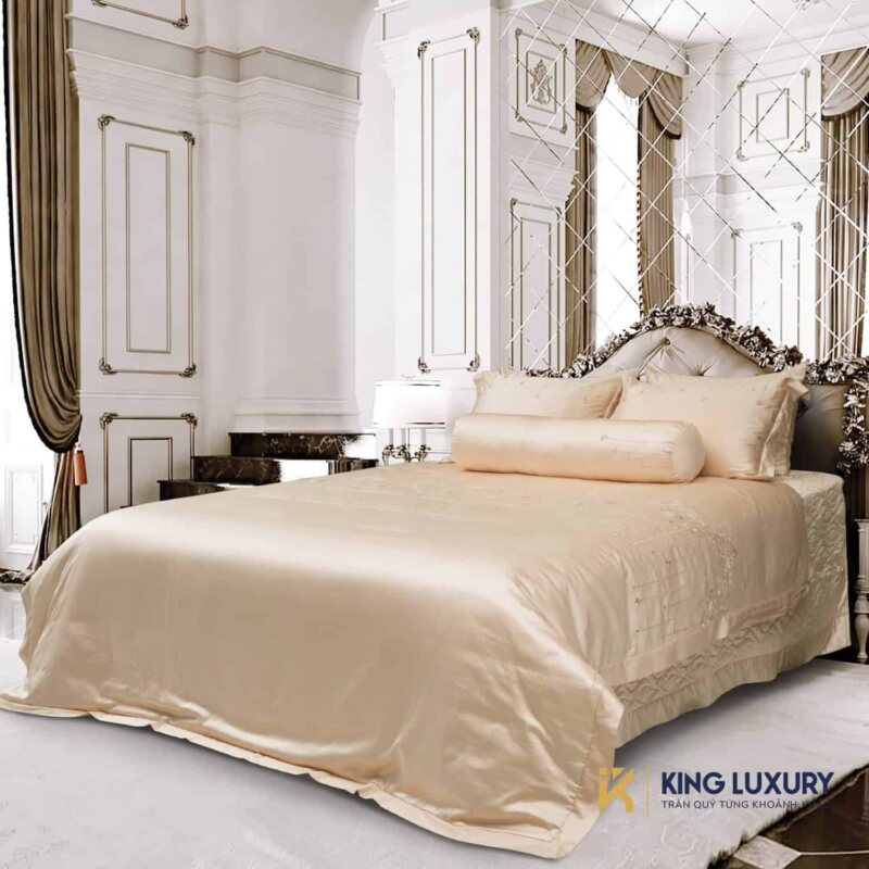 Bộ chăn ga Austin Horn Cotton Luxury Red Crystal